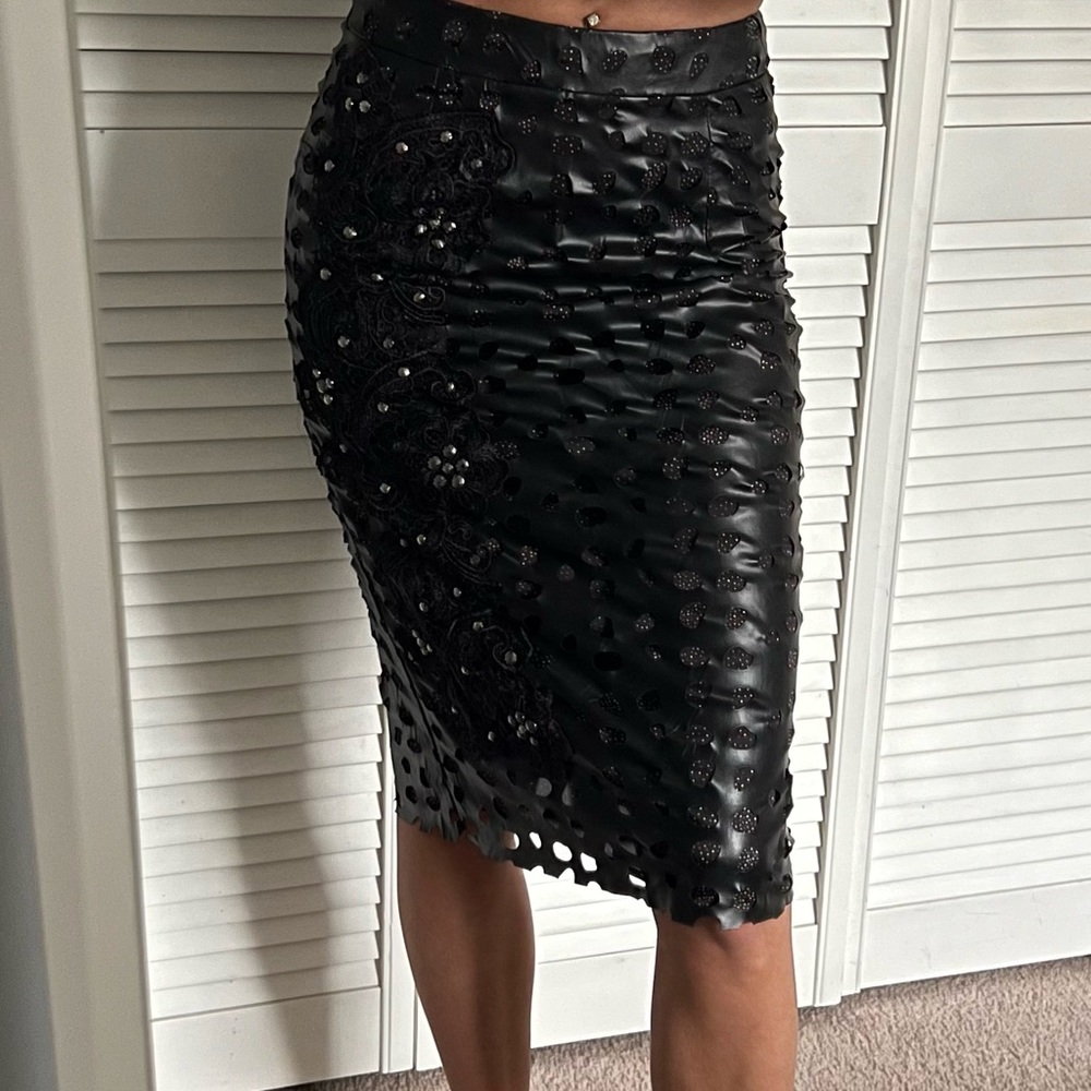 Tov Holy Faux Leather skirt size 38  - S